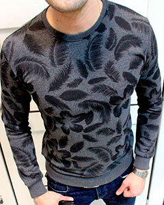 Стильный Серый Свитер S-143