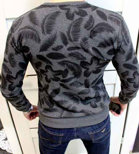 Стильный Серый Свитер S-143