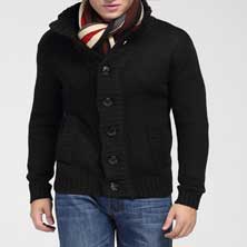 Черная Шерстяная Кофта S-67