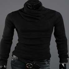 Черный Свитер S-77