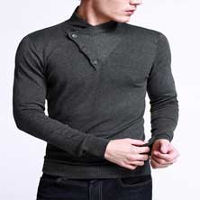 Серый Мужской Свитер S-79