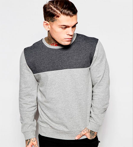 Серый Молодежный Свитшот S-97