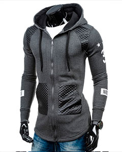 Серая Модная Длинная Кофта Т-123