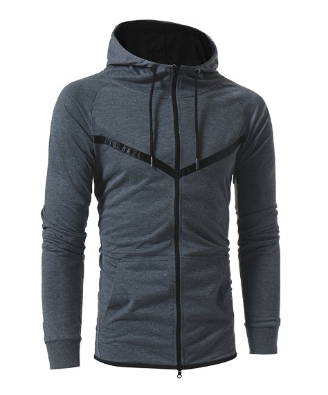 Серая Легкая Кофта на Змейке Т-146