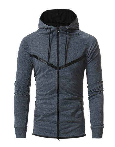 Серая Легкая Кофта на Змейке Т-146