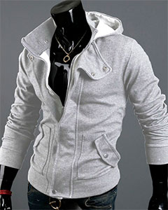 Серая Кофта с Капюшоном Т-166