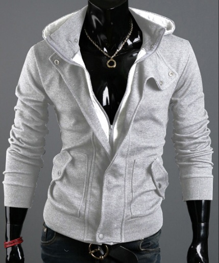 Серая Кофта с Капюшоном Т-166