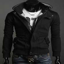 Черная Плотная Мужская Толстовка Т-7