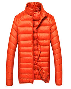 Оранжевый Мужской Пуховик Z-1309