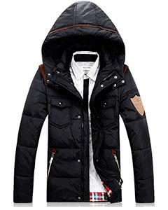 Черная Зимняя Куртка на Парня Z-1318