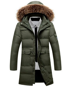 Мужской Пуховик Зеленый Z-1325