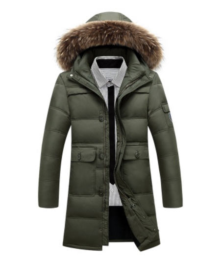 Мужской Пуховик Зеленый Z-1325