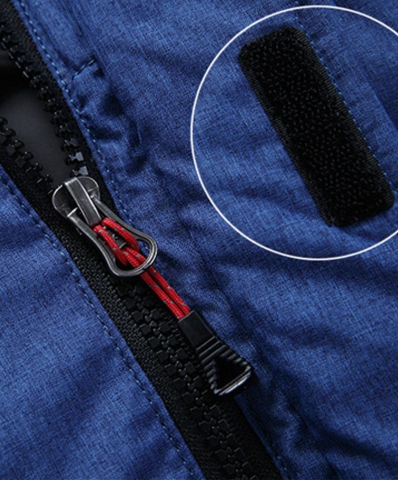 Спортивный Синий Мужской Пуховик Z-1333