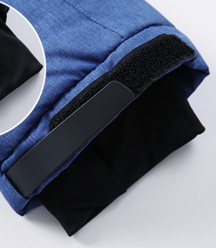 Спортивный Синий Мужской Пуховик Z-1333