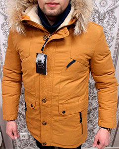 Мужской Пуховик желтый Z-1340