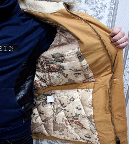 Мужской Пуховик желтый Z-1340