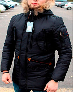 Черная Мужская Парка Bogner Z-1346