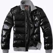 Черная Мужская Зимняя Куртка Z-1242